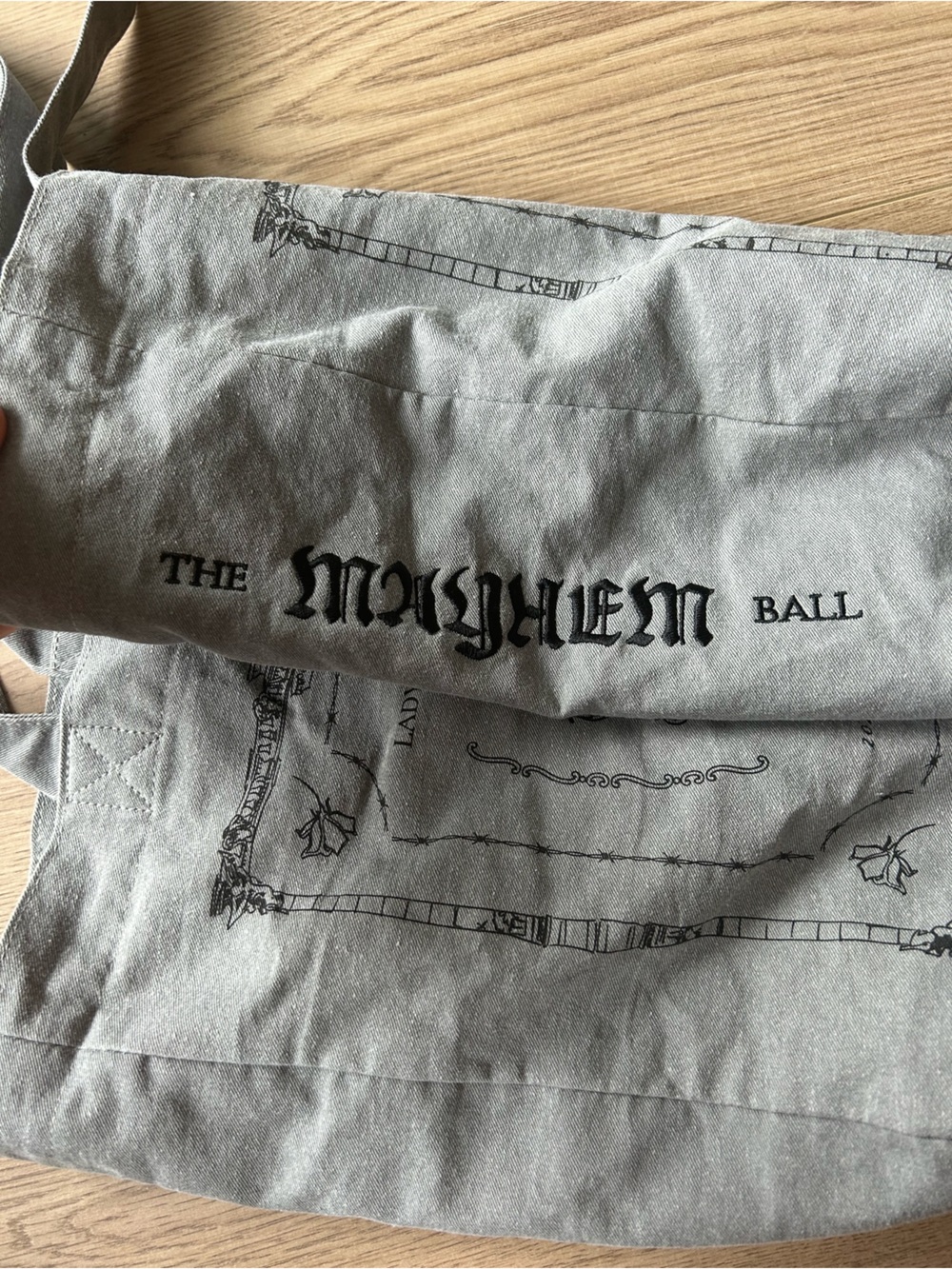 Gray Canvas Tote Bag - Lady Gaga Mayhem World Tour - Picture 2 of 3
